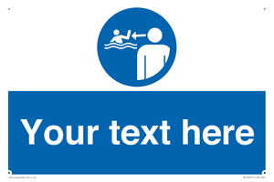 Custom mandatory keep children under supervision in the aquatic environment